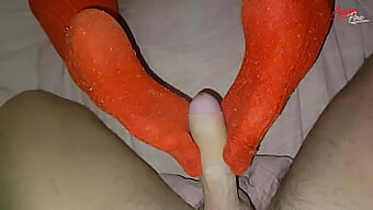 Close-Up Of A Taboo Foot Fetish Encounter In The Bedroom